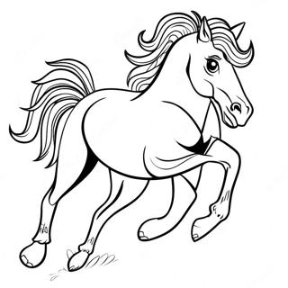 Majestic Paint Horse Running Coloring Page 37134-29714