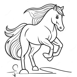 Majestic Paint Horse Running Coloring Page 37134-29715