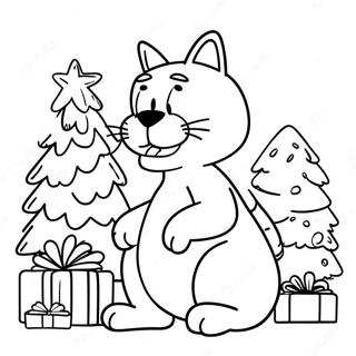 Garfield Christmas Coloring Page 37143-29718