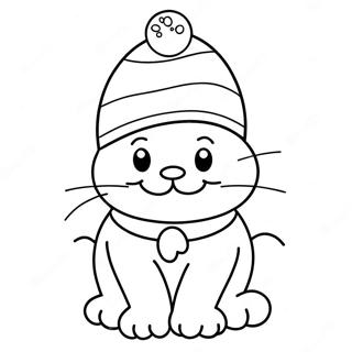 Garfield With Festive Hat Coloring Page 37144-29726