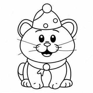 Garfield With Festive Hat Coloring Page 37144-29727