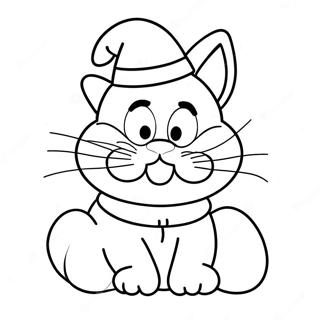 Garfield With Festive Hat Coloring Page 37144-29728