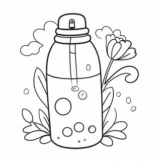 Cute Water Bottle With Flowers Coloring Page 37154-29730