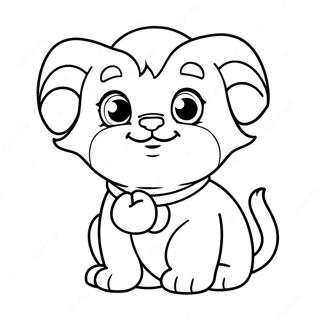 Cute Animal Mascot Coloring Page 37174-29746