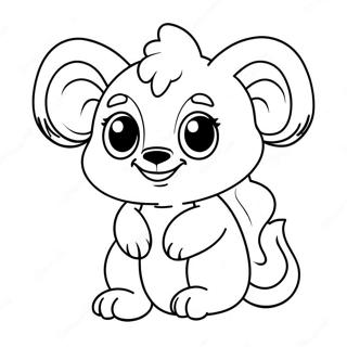 Cute Animal Mascot Coloring Page 37174-29747