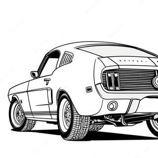 Classic Mustang Gt Side View Coloring Page 3717-3010