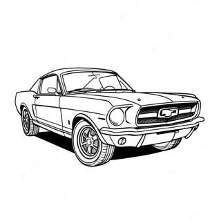 Classic Mustang Gt Side View Coloring Page 3717-3011