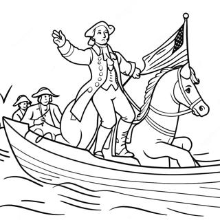 George Washington Crossing The Delaware Coloring Page 37184-29750