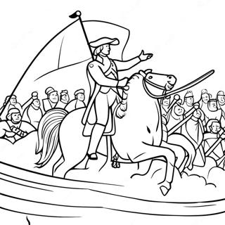 George Washington Crossing The Delaware Coloring Page 37184-29751