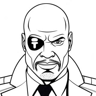 Nick Fury With Eye Patch Coloring Page 37194-29761