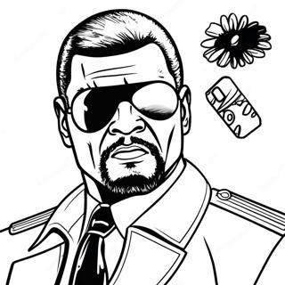 Nick Fury With Eye Patch Coloring Page 37194-29764