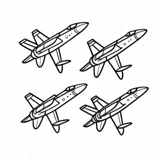 Blue Angels Flying In Formation Coloring Page 37204-29772