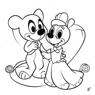 Disney Valentines Coloring Pages