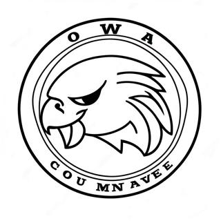 Iowa Hawkeye Logo Coloring Page 37223-29784