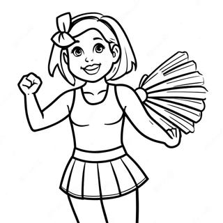 Iowa Hawkeye Cheerleader Coloring Page 37224-29785