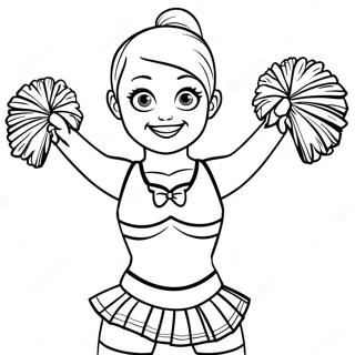 Iowa Hawkeye Cheerleader Coloring Page 37224-29787