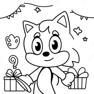 Happy Birthday Sonic Coloring Page 37233-29790