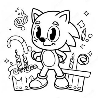 Happy Birthday Sonic Coloring Page 37233-29791