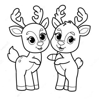 Rudolph And Clarice Coloring Pages