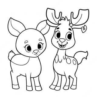 Rudolph And Clarice Coloring Page 37253-29808