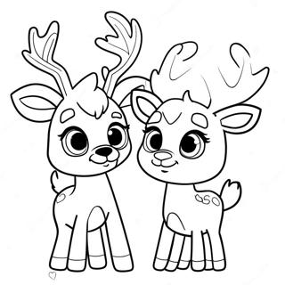 Cute Rudolph And Clarice Coloring Page 37254-29809