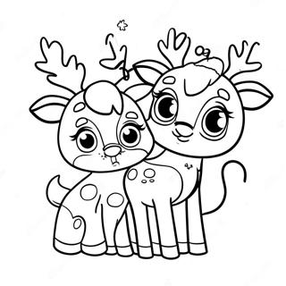 Cute Rudolph And Clarice Coloring Page 37254-29812