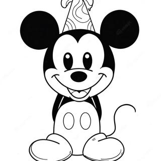 Happy Birthday Mickey Mouse Coloring Page 37263-29815