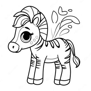 Cute Baby Zebra Coloring Page 372-299