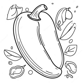 Spicy Red Chili Pepper Coloring Page 37304-29849