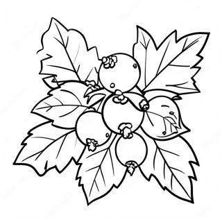 Festive Holly Berries Coloring Page 37314-29860