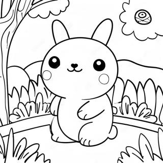 Tiny Ping In A Colorful Garden Coloring Page 37334-29870