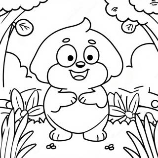 Tiny Ping In A Colorful Garden Coloring Page 37334-29871