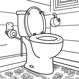 Toilet Bound Coloring Pages