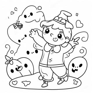 Cute Halloween Trick Or Treat Coloring Page 37353-29888