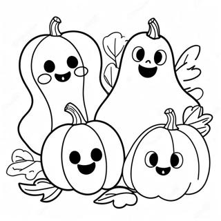 Adorable Ghosts And Pumpkins Coloring Page 37354-29890