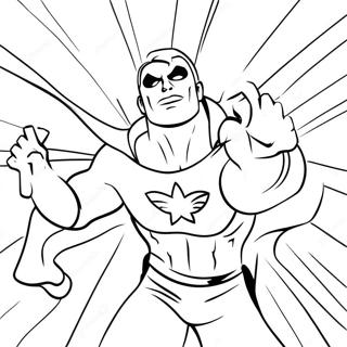 Comic Superhero Action Scene Coloring Page 3736-3017