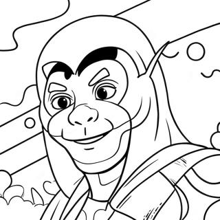 Colorful Comic Book Character Coloring Page 3737-3022