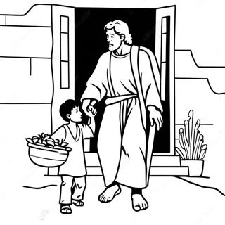 Prodigal Son Returning Home Coloring Page 37383-29906