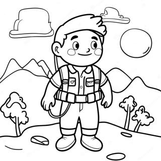 Adventurous Explorer Coloring Page 37394-29923