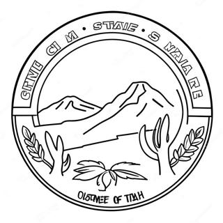 Utah State Flag Coloring Page 37403-29926