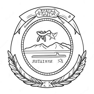 Utah State Flag Coloring Page 37403-29928