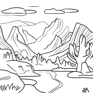 Beautiful Utah Landscape Coloring Page 37404-29929