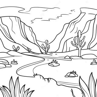 Beautiful Utah Landscape Coloring Page 37404-29931