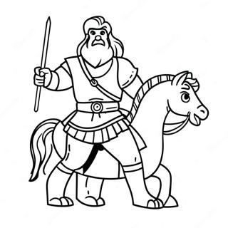 Brave Gideon Adventuring Coloring Page 37434-29957