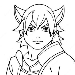 Male Anime Wolf Boy Coloring Pages