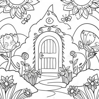 Whimsical Secret Garden Coloring Page 37454-29965