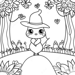 Whimsical Secret Garden Coloring Page 37454-29968