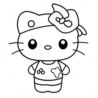 Hello Kitty Zombie Coloring Page 37463-29975