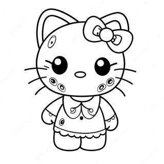 Cute Zombie Hello Kitty Coloring Page 37464-29979