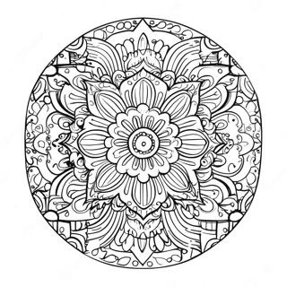 Anxiety Relief Mandala Coloring Page 37513-30015